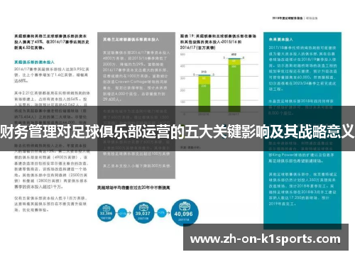 财务管理对足球俱乐部运营的五大关键影响及其战略意义
